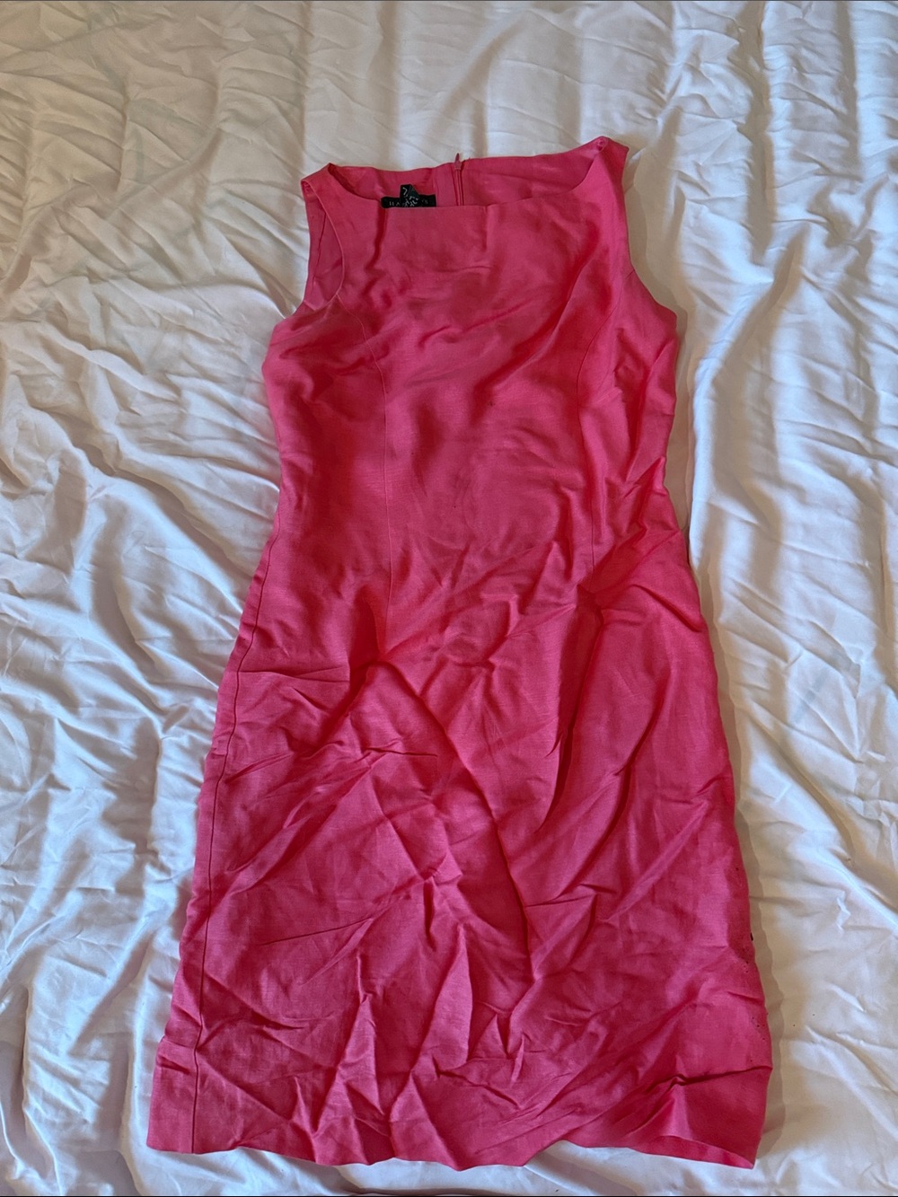 Sleeveless Hot Pink Sheath Dress